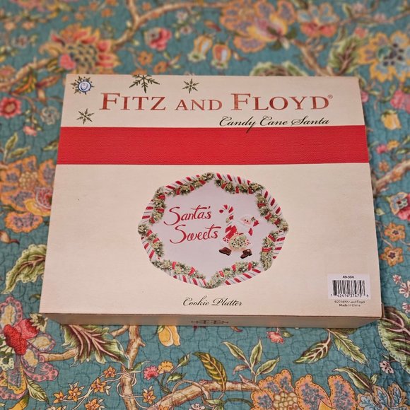 Fitz and Floyd Christmas Cookie Platter - Picture 2 of 6